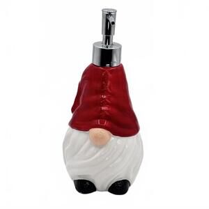 Vintage Ceramic Gnome Soap Dispenser – Red Hat Beard Santa Style – Canada